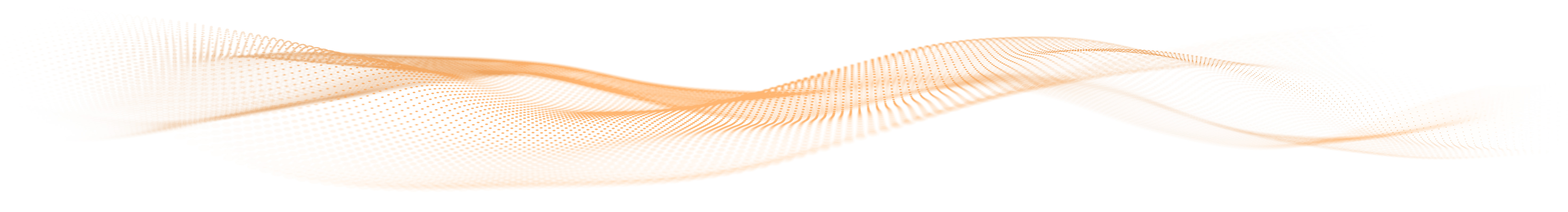 Darstellung einer Welle aus orangen Partikeln