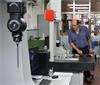 Paolo Orlandi, Head of Quality at R. Busi, measuring a part with 5-axis technology