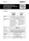Datenblatt:  Luftfiltersysteme zur  Verwendung mit FORTiS™ Messsystemen