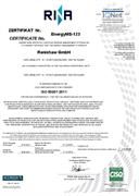 Qualitätserklärung:  Zertifikat - Renishaw GmbH E-02352-15-2-1 - ISO 50001