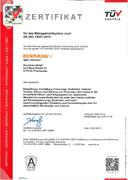 Qualitätserklärung:  Zertifikat - Renishaw GmbH ISO 14001:2015